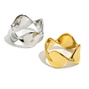 Fashionable and simple ring - stainless steel jewelry with 18K gold plating and unique shape